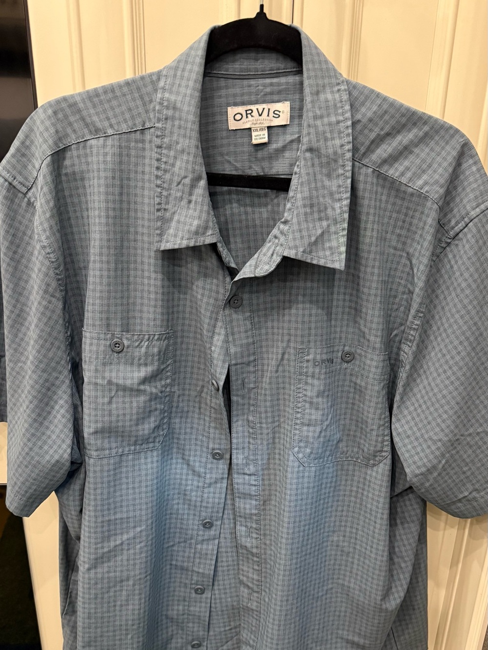 Orvis Light Blue Short-Sleeve Button-Down Shirt